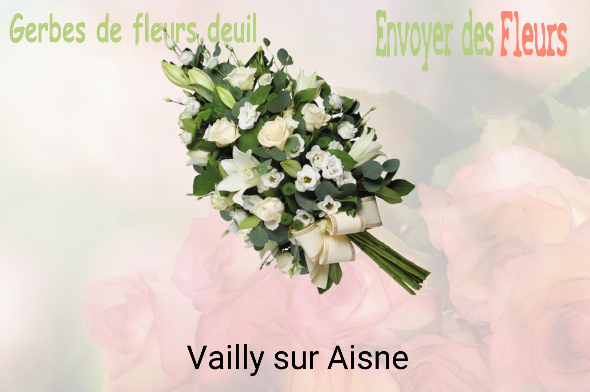 Gerbe de fleurs de deuil livrée à Vailly-sur-Aisne